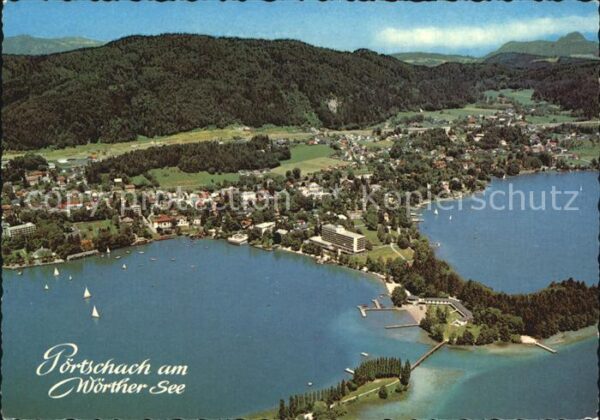 Poertschach Woerthersee Kurort Luftbild