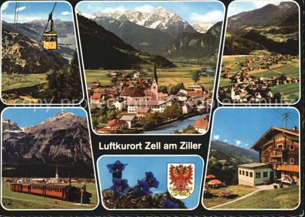 Zell Ziller Tirol Panorama Ortsansichten Eisenbahn