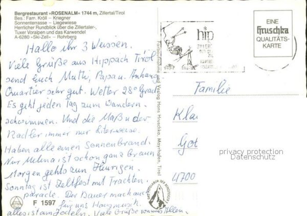 Zillertal Tirol Bergrestaurant Rosenalm – Bild 2