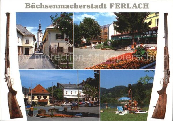 Ferlach Kaernten Büchsenmacherstadt Pfarrkirche Hauptpla