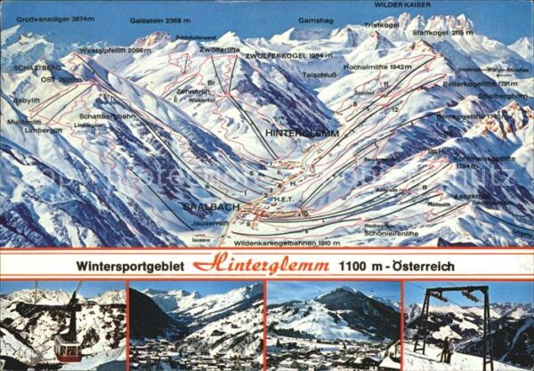 Hinterglemm Saalbach Seilbahn zum Schattberg Talschluss Zwöl