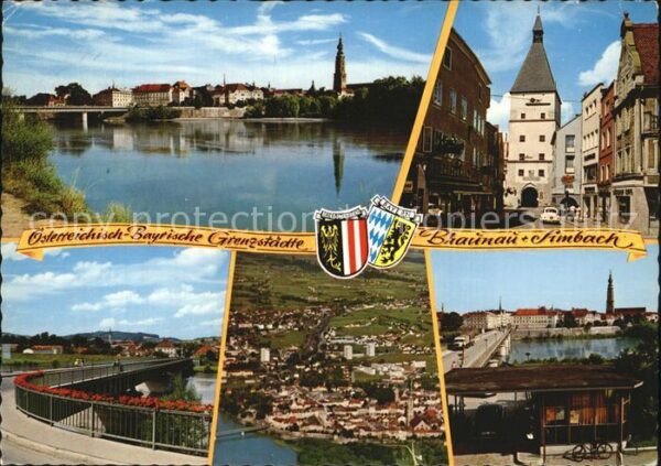 Braunau Inn Vorstadtmit Stadtturm Blick nach Simbac