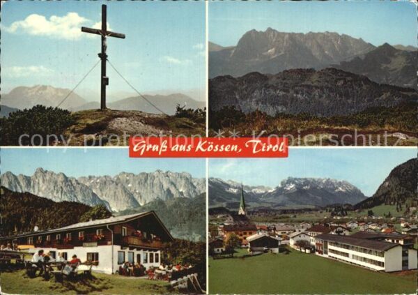 Koessen Tirol Gipfelkreuz Unterberghorn Alpengasthof