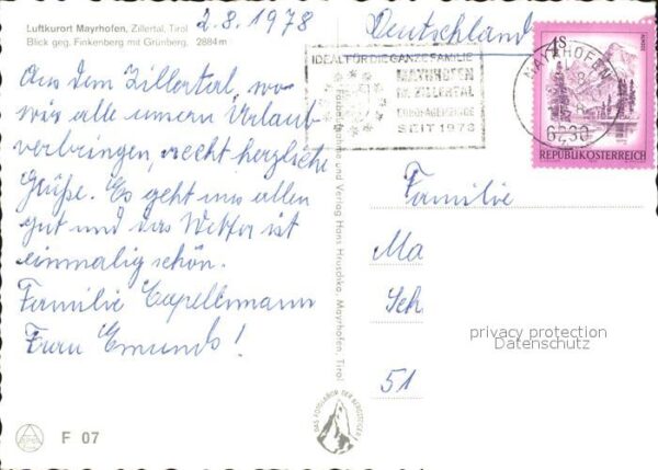 Mayrhofen Zillertal Blick gegen Finkenberg – Bild 2