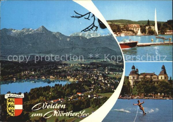 Velden Woerthersee Stadtansicht Wasserski