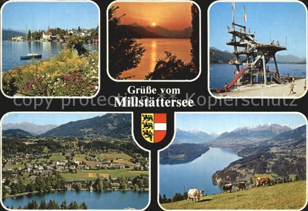 Millstatt Millstaettersee Abendstimmung Sprungturm Seeboden Döbri