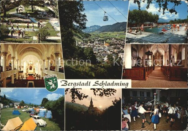 Schladming Obersteiermark Seilbahn Minigolf Kirche Campingplatz F