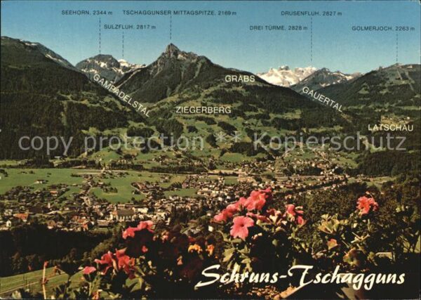 Schruns Vorarlberg Seehorn Tschagunser Mittagsspitze Drei