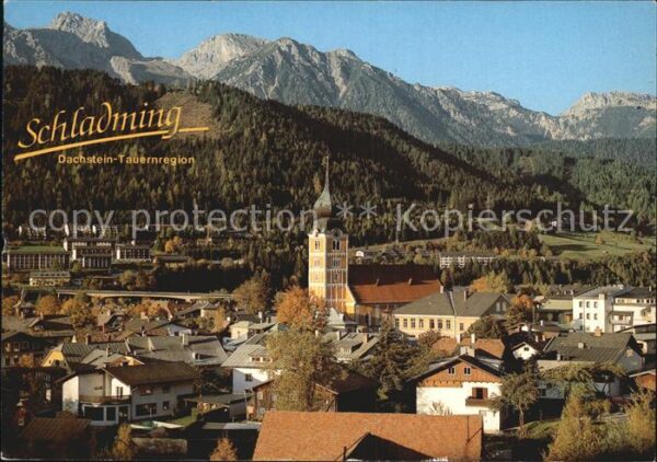 Schladming Obersteiermark Blick gegen das Dachsteinmassiv mit Ese