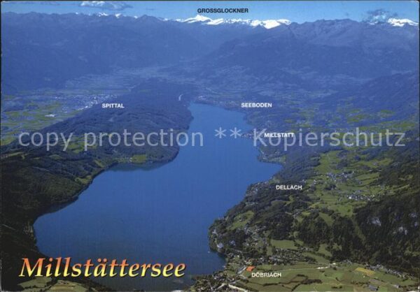 Millstatt Millstaettersee Fliegeraufnahme