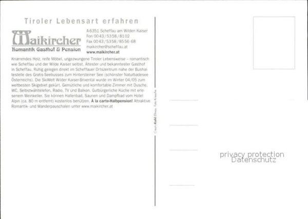 Scheffau Wilden Kaiser Romantik Gasthof und Pension Maikirchne – Bild 2