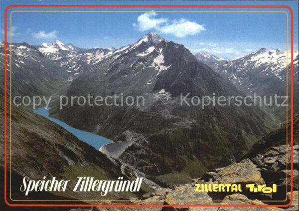 Zillertal Tirol Blick zum Speicher Zillergründl Heiligg