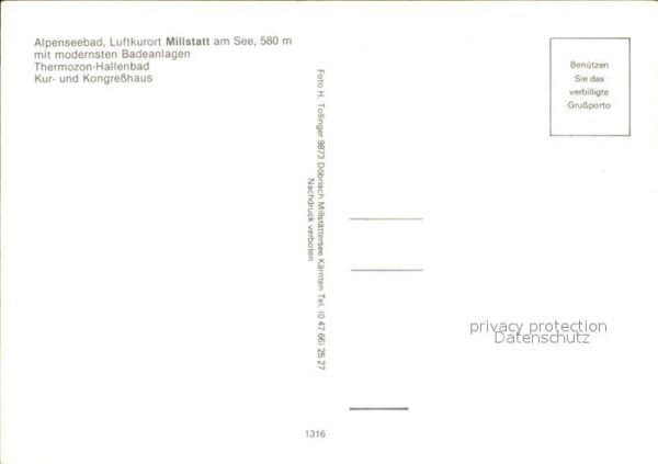 Millstatt Millstaettersee Thermozon-Hallenbad Kur-und Kongresshau – Bild 2