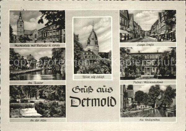 Detmold Schloss Rathaus Marktplatz Theater