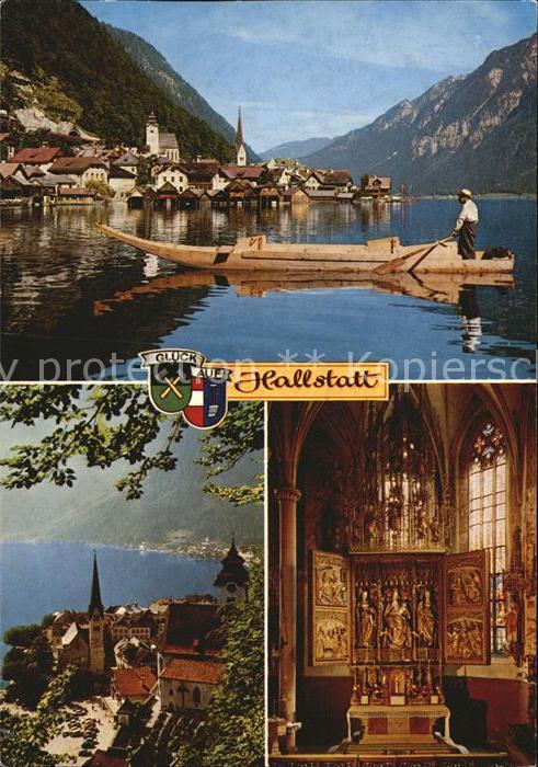 Hallstatt Austria Katholische und evangelische Kirche