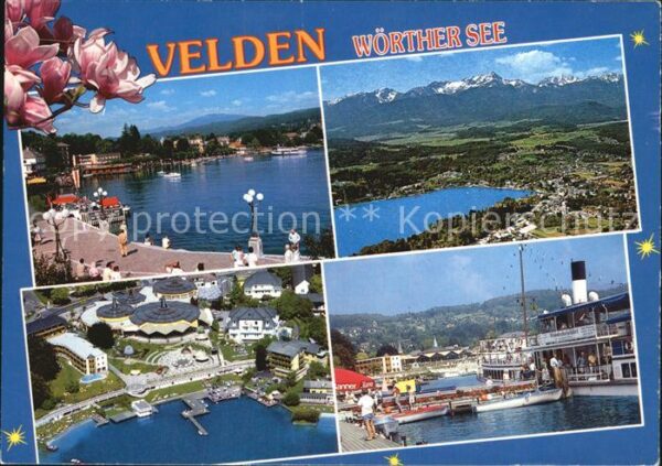 Velden Woerthersee Fliegeraufnahme Hafen Schiffsanlegestel