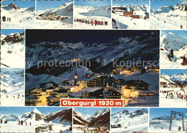 Obergurgl Soelden Tirol Skipisten Panorama Skilift Teilansicht