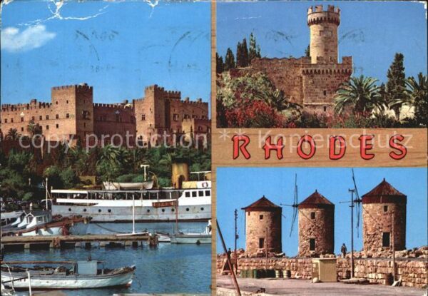 Rhodes Rhodos Greece Festung Hafen