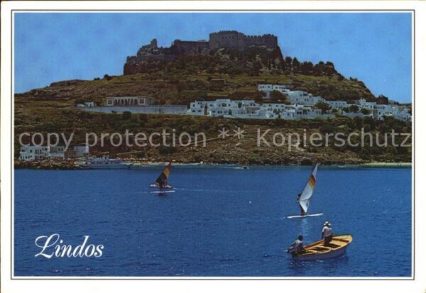 Lindos Lindo Ansicht vom Meer