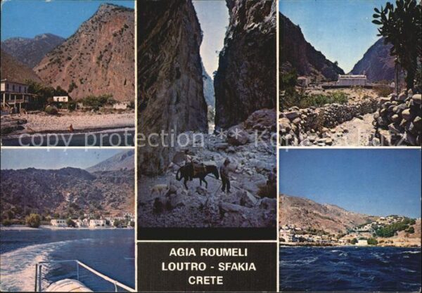 Sfakia Blick vom Meer Bucht Teilansicht