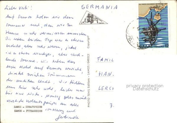 Samos Griechenland Blick auf die Bucht Hafen – Bild 2