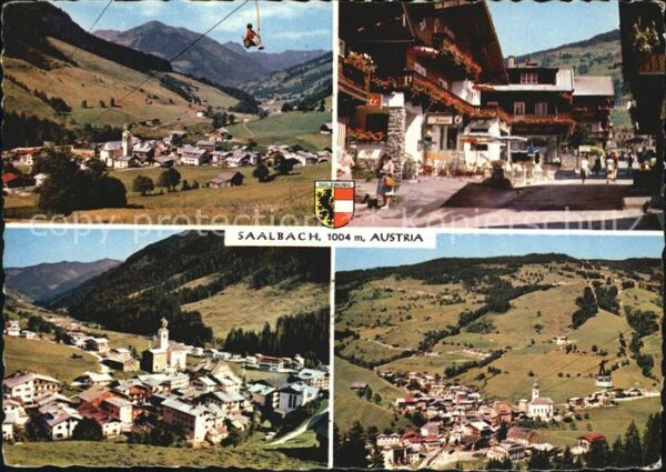 Saalbach-Hinterglemm Stadtplatz Seilbahn Kirche