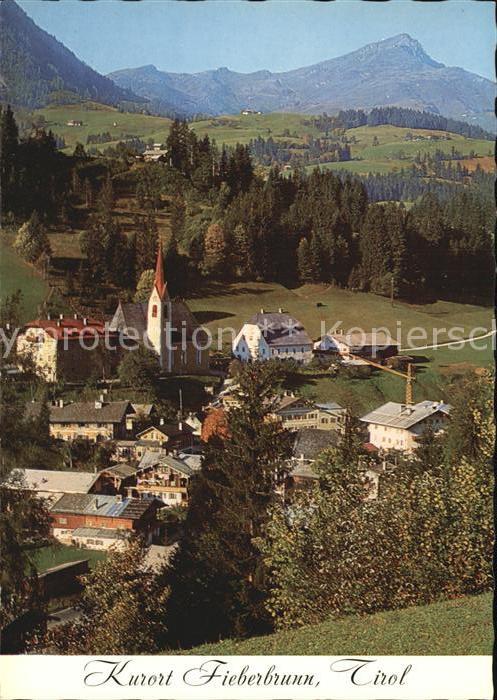 Fieberbrunn Tirol Teilansicht mit Kirche