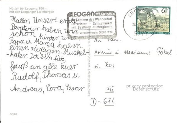 Leogang Teilansicht von Hütten – Bild 2