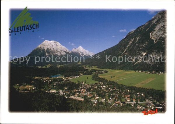 Leutasch Blick vom Aussichtspunkt auf Weidach ge