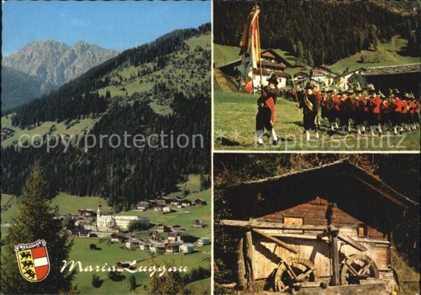 Maria-Luggau Alte Wassermühle Musikverein in Tracht