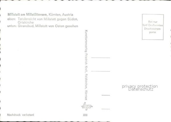 Millstatt Millstaettersee Totalansicht gegen Süden Strandbad – Bild 2