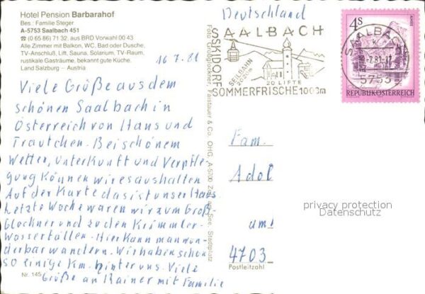 Saalbach-Hinterglemm Hotel Pension Barbarahof – Bild 2