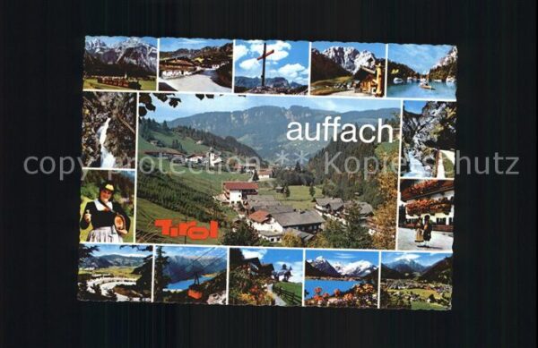 Auffach Gipfelkreuz Trachtenträgerin Seilbahn B