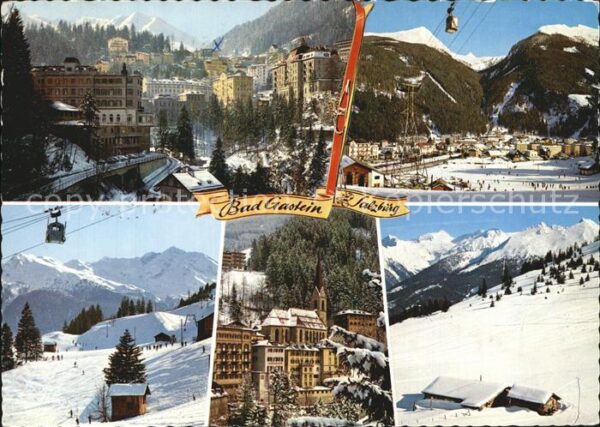 Badgastein Teilansicht Gondelbahn Übungshang Kirch