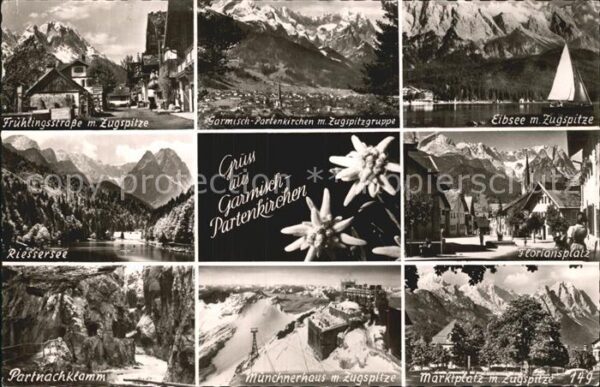 Garmisch-Partenkirchen Strassenpartie Zugspitze Wettersteingeb