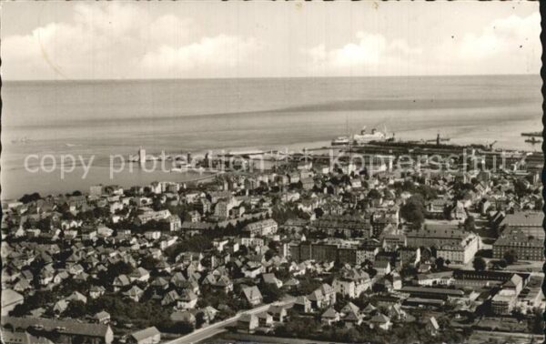 Cuxhaven Nordseebad Innenstadt mit Blick auf Alte Liebe und