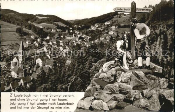 Lauterbach Schwarzwald Luftkurort Wegweiser Figuren Lauterbach