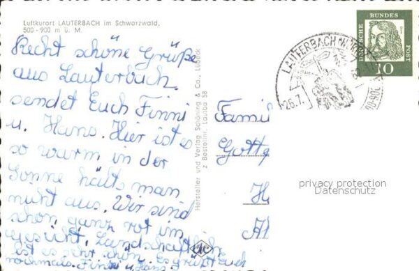 Lauterbach Schwarzwald Luftkurort Wegweiser Figuren Lauterbach – Bild 2