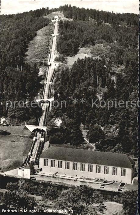 Forbach Baden Druckrohrleitung im Murgtal Schwarzwald