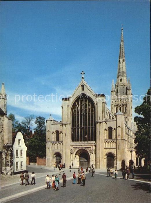 Norwich UK West Front Cathedral Cotman Color Serie
