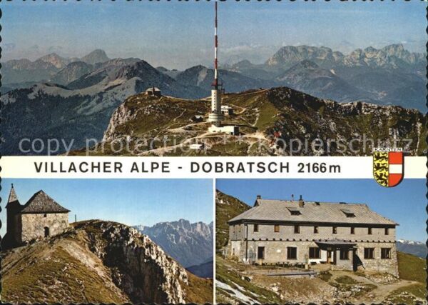 Villacher Alpe Berghaus Sendeturm Alpenpanorama Kirche