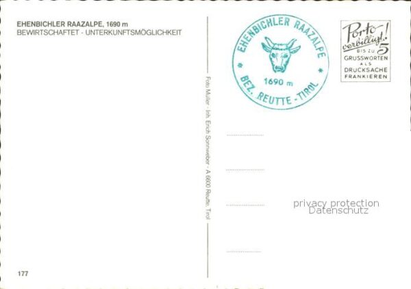 Ehenbichl Ehenbichler Raazalpe Berggaststätte Alp – Bild 2