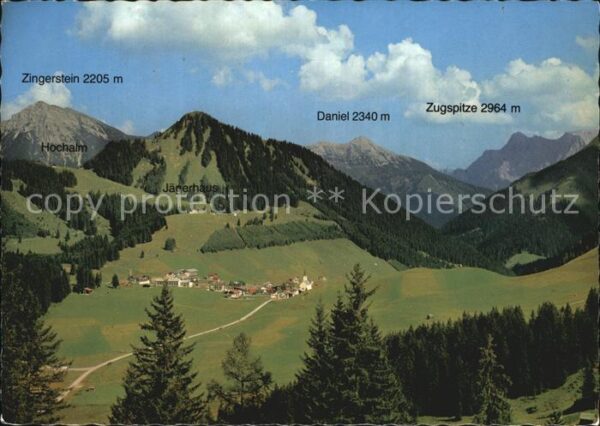Berwang Tirol Alpenpanorama mit Zingerstein Daniel Zu