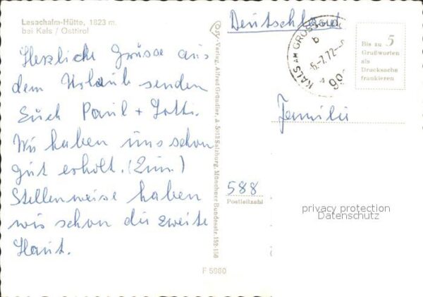Kals Grossglockner Lesachalm Hütte Glödis Hohe Tauern – Bild 2