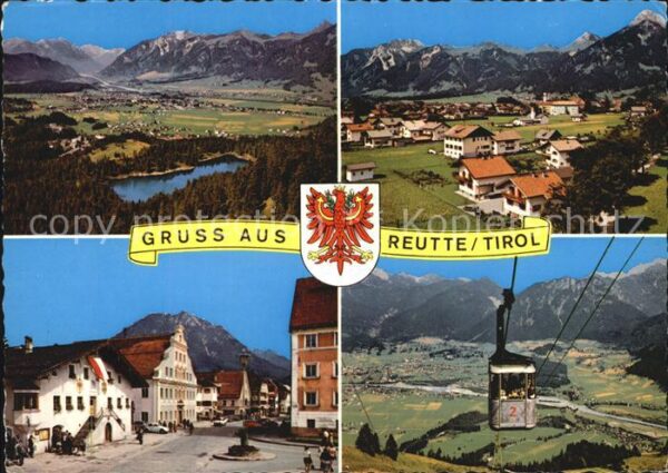 Reutte Tirol Gesamtansicht mit Alpenpanorama Hauptst