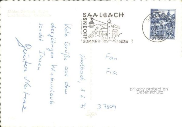 Saalbach-Hinterglemm Skidorf am Abend Nachtaufnahme – Bild 2