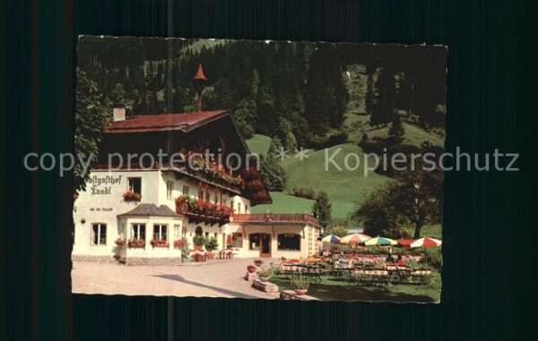 Landl Thiersee Gasthof Pension Post Gartenrestaurant