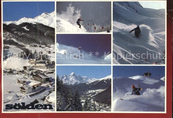 Soelden Oetztal Wintersportplatz Alpenpanorama Tiefschn