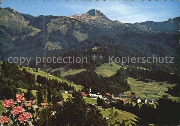 Sibratsgfaell Vorarlberg Panorama Ferienort mit Gottesackerwände