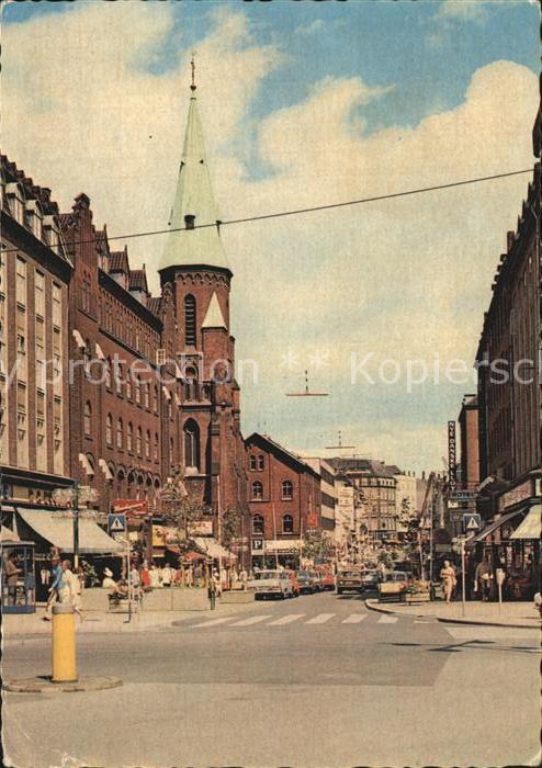 Aarhus Ryesgade med den Katolske Kirke Kirche